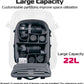 ULANZI Camera Backpack Professional Bag, Water-Resistant Photography Camera Case Anti Theft Travel for Photographers DSLR Mirrorless Camera Lens Tripod Holder 16" Laptop Black 22L