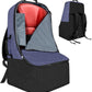 Padded Car Seat Travel Bag for Airplane, Heavy Duty Backpack for Air Travel, Water-Resistant Carrier with Shoulder Strap, Fits Most Car Seats (Blue+Black)
