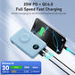 Magnetic Portable Charger for iPhone with Built-in Cables, 6-in-1 10800mAh Power Bank with iWatch Charger & LCD Display,25W Fast Charging Battery Pack for iPhone 16/15/14/13/12,Apple Watch (Sky Blue)