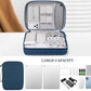 FYY Electronic Organizer, Extra Large Travel Cable Organizer Bag Pouch Portable Waterproof Double Layers All-in-One Storage Bag for iPad, Cable, Power Bank, Laptop Charger for Office/Home, Navy