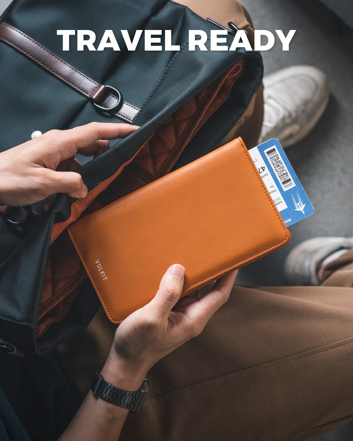VULKIT Passport Holder Wallet RFID Blocking Travel Wallet for Men & Women - Roamly
