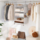 StorageWorks Hanging Closet Organizer, 3-Shelf Hanging Closet Shelves with Top Shelf, 19 ¾"W x 12" D x 31" H, Extra-Large Space, Light Grey