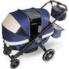 Tandem Wagon Stroller–All-Terrain 2-in-1 Push&Pull Design, Double Seat, Large Storage, Adjustable Canopy, Removable Child Tray for Kids Outdoor Adventures&Family Outings