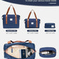 LONG VACATION Luggage Set 6 Piece Luggage ABS hardshell TSA Lock Spinner Wheels Luggage Carry on Suitcase (NAVY, 6 piece set)