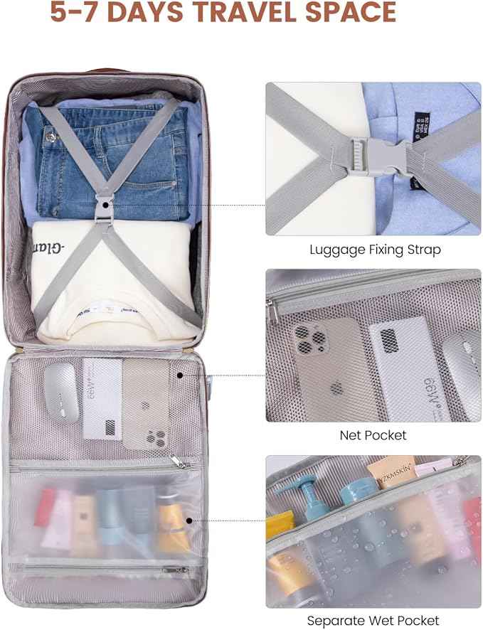LOVEVOOK 50L Travel Backpack for Women & Men, Airline Approved Carry On Luggage with 3 Packing Cubes, TSA Overnight Bags, Waterproof Personal Item Bag, Weekender Essentials Backpacks fits 17" Laptop