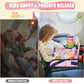 Upgraded Kids Travel Tray for Car Seat - Travel Tray for Airplane, Table Tray for Kids Travel Essentials, Toddler Lap Tray, Carseat Lap Desk for Kids Road Trip Activities, Pink Unicorn - 2 PCS