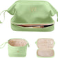 Gifts for Teen Girls 16-18, Initial Large Makeup Bag, Bride To Be Gifts, Double Layer Cosmetic Bag, Waterproof PU Travel Toiletry Bag for Bachelorette Party Women Wedding Bridal, Bride Gifts