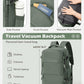 Vacuum Backpack Travel Laptop Backpacks For Women Men Carry On Backpack With Vacuum Compression Bags Seal Packing Personal Item Travel Bag Vacpack Backpacks With Pump Olive Green - Roamly