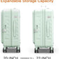 Expandable Lightweight PC Hard Shell Suitcase, 20-inch Carry On Luggage with TSA Lock, 360 Silent Spinner Wheels, Top Opening & Cup Holder - Ideal for Business Travel Suitcase (Mint Green)