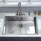 Kitchen Sink, 33 x 22 Drop in Kitchen Sink 16 Gauge Stainless Steel Kitchen Sinks Single Bowl Workstation Sink with Cutting Board
