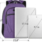 BIKROD Backpack for Women and Men, Extra Large School Backpacks for Teens, Water Resistant Back Pack Fits 17 Inch Laptop, Business Anti Theft Sturdy Computer Bag Gifts, Purple