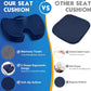 TushGuard Seat Cushion for Office Chair Memory Foam Non-Slip Cushion Back, Coccyx, Sciatica, Tailbone Pain Relief Butt Pillow for Office Chair, Car, Wheelchair, Blue, X-Large