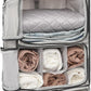 TABITORA Travel Portable Hanging Shelves Closet Organizer Packing Luggage Storage with Multifunctional and Foldable Invisible Compartment,Lightweight, for Suitcase, RV,Closet…lightgrey,XL