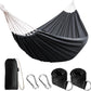 ANYOO Cotton Hammock Portable Camping Hammocks for Hanging Sturdy Garden Comfortable Fabric Hammock with Tree Straps Up to 660lbs with Travel Bag for Camping Outdoor/Indoor Patio Backyard