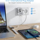 TESSAN Universal Travel Adapter, International Power Adapter with 4 USB Ports (1 USB C), Worldwide Plug Adaptor Wall Charger for USA to Europe UK France Germany Spain Ireland Australia(Type C/G/A/I)