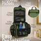 DD D&D Wanderlust D&D Hanging Travel Toiletry Bag for Men and Women. Extra Large Hanging Wash Bag Organizer with 10 Compartments, Zippers, XXL Metal Swivel Hook, Water-Resistant Nylon