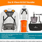 Piggyback SCOUT Toddler Carrier Backpack Deluxe with 6-Piece Accessory Set: Hip Belt, Carry Bag, Side Pocket, Mud Flap, Water Bottle & More - For Ages 2-4 (Under 50 lbs) - Hiking & Travel