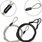 100CM/3.3ft 3mm Outdoor Travel Security Cable Lock,Braided Steel Coated Safety Cable Luggage Lock,Safety Cable Wire Rope Double Loop Lightweight GOMRQING (2 Pack)