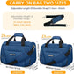 Underseat Carry On Luggage Lightweight Travel Tote Weekender Bag Overnight Duffle Bag for Travel, Travel Essentials Personal Item Travel Bag for Women and Men, Blue-16Inch
