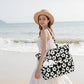 Waterproof Beach Tote Pool Bags for Women Ladies Extra Large Gym Tote Carry On Bag With Wet Compartment for Weekender Travel