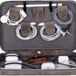 Medicine Handmade Leather Cable Organizer Bag – Full-Grain Leather Travel Tech Case for Cords, Chargers & Accessories – Zippered Storage for Men & Women (Gray)