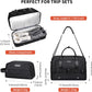 WITZMAN Weekender Bags for Men Women Carry On Duffle Overnight Bag with Toiletry Bag Sets Travel Duffel Bag Shoes Compartment （B694 Black） - Roamly