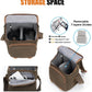 CADeN Compact Camera Bag Case Canvas Leather Trim Compatible for Nikon, Canon, Sony Mirrorless Camera and Lenses Waterproof, Camera Shoulder Messenger Bag (Small 1.0 Brown)