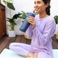 LifeStraw Go Series Tumbler – Double Wall Insulated Stainless Steel Water Filter, Aegean Sea, Designed for Everyday Use, Removes Bacteria, Parasites, Microplastics, and Improves Taste