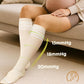 Thick Soft Cotton Compression Socks for Women Men 15-20mmHg Knee High Breathable Cotton Socks for All Day Comfort