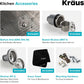 KRAUS Standart Pro 33 -inch Undermount 60/40 Double Bowl 16 Gauge Stainless Steel Kitchen Sink, KHU104-33
