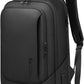 hk Laptop Backpack for Men with USB Charging Port Water-Resistant for 15.6 Inch Computer Bag Durable High-Tech Daypack Casual Backpack for Business Work College Weekender Travel-Black