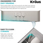 KRAUS Kore Workstation 32-inch Undermount 16 Gauge Stainless Kitchen Sink, Single Bowl Kitchen Sink with 3/4 HP Garbage Disposal, KWU110-32-100-75MB