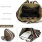 Goodhan Women Canvas Backpack Daypack Casual Shoulder Bag, Vintage Heavy-duty Anti-theft Travel Backpack