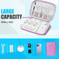Travel Cable Organizer Bag, Electronics Organizer Tech Pouch with Double Layers for Cords, Chargers, Phone, Earphones, USBs, SD Cards - Travel Essentials Portable Waterproof Tech Pouch