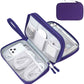 FYY Electronic Organizer, Large Travel Cable Organizer Bag Pouch Electronic Accessories Carry Case Portable Waterproof Double Layers All-in-One Storage Bag for Cable, Cord, Charger, Purple