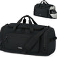 Large Travel Duffle Gym Bag with Shoe Compartment, Underseat Carry On Luggage Overnight Weekender Personal Item Workout Bags for Women Men (Black) - Roamly
