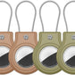 Waterproof Airtag Holder,4 Pack Airtag Case with Secure Lock,Airtags Keychain for Apple Airtag,Anti-Lost Protective Case Air tag Accessories for GPS Tracker Luggage,Bag,Key,Pet-Brown/Brown/Green/Green