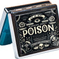 Cute and Portable Metal Pill Organizer – 8 Compartments, Elegant Chrome Finish, Ideal for Travel and Daily Use (Vintage Poison)