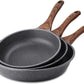 SENSARTE Nonstick Frying Pan Skillets, Swiss Granite Coating Omelette Pans, Healthy Cookware Chef's Pan, Free of Intentionally Added PFOA (9.5+11+12.5 Inch)