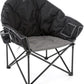 ARROWHEAD OUTDOOR Oversized Heavy-Duty Club Folding Camping Chair with Pocket, Cup Holder, Portable, Padded, Moon, Round, Saucer, Supports 330lbs, Carrying Bag
