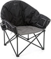 ARROWHEAD OUTDOOR Oversized Heavy-Duty Club Folding Camping Chair with Pocket, Cup Holder, Portable, Padded, Moon, Round, Saucer, Supports 330lbs, Carrying Bag