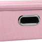 PRANDOM Collapsible Storage Box with Lid [1-Pack] Leather Fabric Foldable Storage Bin Organizer Container Basket Cube with Cover for Home Bedroom Closet Office Nursery Pink (13.6x9.6x6.9)