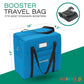Reperkid Booster Seat Travel Bag for Airplane, Blue, 17" H x 16.5" W x 9.5" D, Compatible with Gb Pockit Stroller and Most Boosters– Premium Waterproof Cover, Hand Bag Design, Durable Zipper