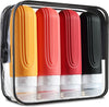 Travel Bottles for Toiletries, Tsa Approved 3oz Travel Size Containers BPA Free Leak Proof Refillable Liquid Silicone Squeezable Travel Accessories for Shampoo Conditioner Lotion (4 Pack)