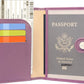 ZOPPEN Passport Holder Women, Passport Cover Travel Wallet Rfid Blocking Passport Wallet Cover Case Travel Essentials Document Organizer, Elegant Purple