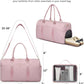 Women Weekender Travel Duffle Bag: Travel Duffel Overnight Bags with Shoe Compartment Large Carry on Tote Bag with Toiletry Bag Weekend Traveling Yoga Gym Hospital for Women with Wet Pocket Pink
