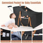 Infant Car Seat Travel Bag with Wheels Fits Chicco KeyFit 35, Doona Car Seat Stroller Base, Nuna Pipa, Padded Car Seat Bags for Airplane, Gate Check Bag, Removable Cover for Air Travel,Black-L