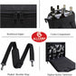 ALLCAMP 6 Bottle Wine Gift Bag - Insulated Tote Cooler, Adjustable Strap, Includes 6 Wine Glasses, Napkins & Corkscrew, Portable Travel Gifting(Black)