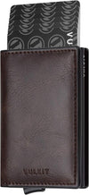 VULKIT Card Holder Pop Up Slim Wallet Leather RFID Blocking Card Case Up to 8 Credit Cards