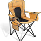 Arrowhead Outdoor Portable Folding Camping Quad Chair w/ 4-Can Cooler, Cup-Holder, Heavy-Duty Carrying Bag w/Easy Carry Shoulder Strap, Padded Armrests, Supports up to 330lbs, USA-Based Support